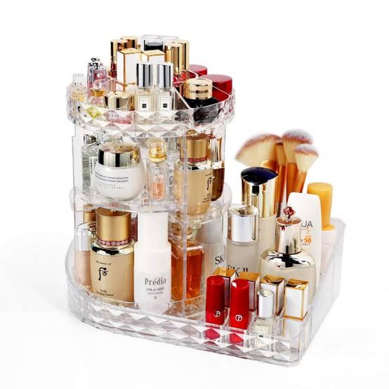 transparent acrylic makeup storage organizer