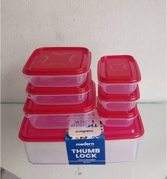 Airtight Plastic Food Storage Container Set – (Pack of 7) - Image 2