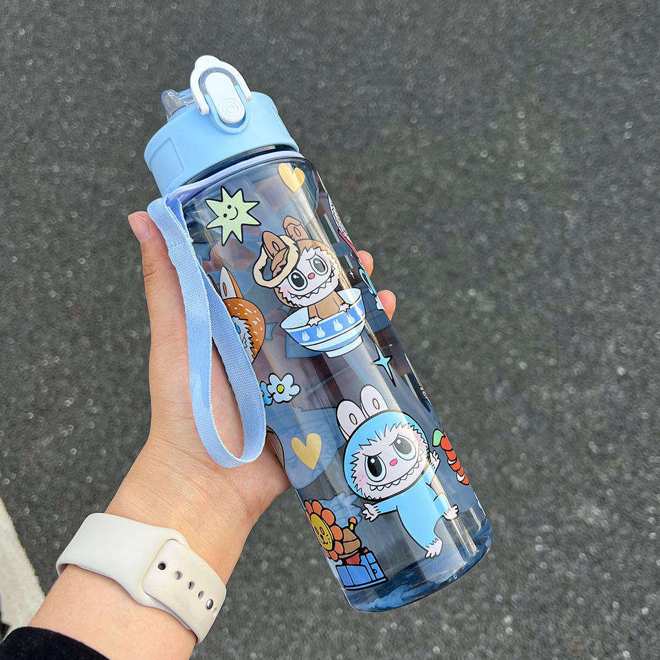 leakproof kids drinking bottle in blue color