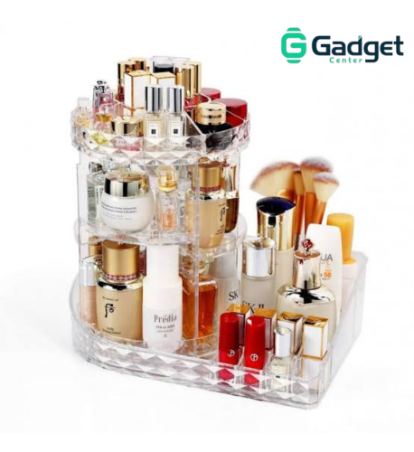 rotating makeup organizer acrylic cosmetic storage box