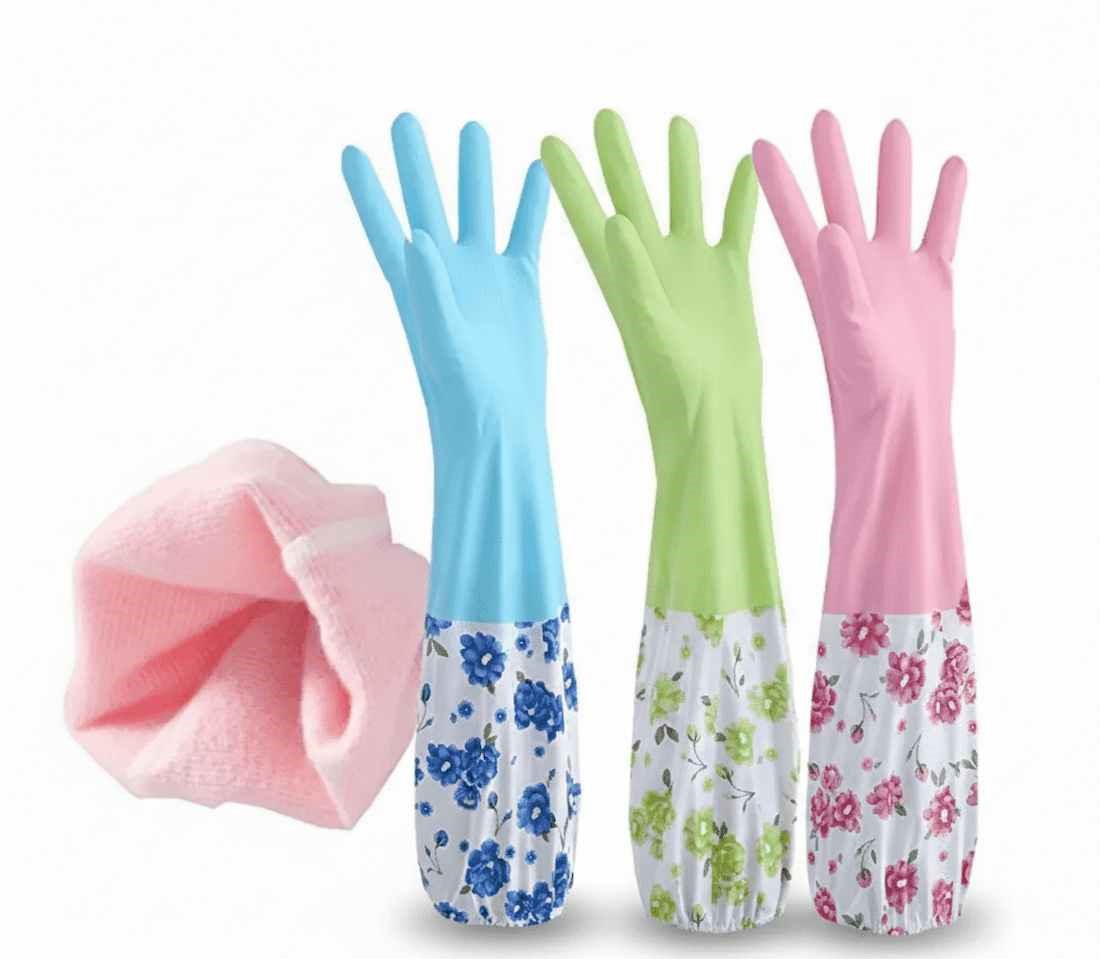 Long Waterproof Dishwashing Gloves with Soft Lining – Anti-Slip Kitchen Cleaning Gloves - Image 5