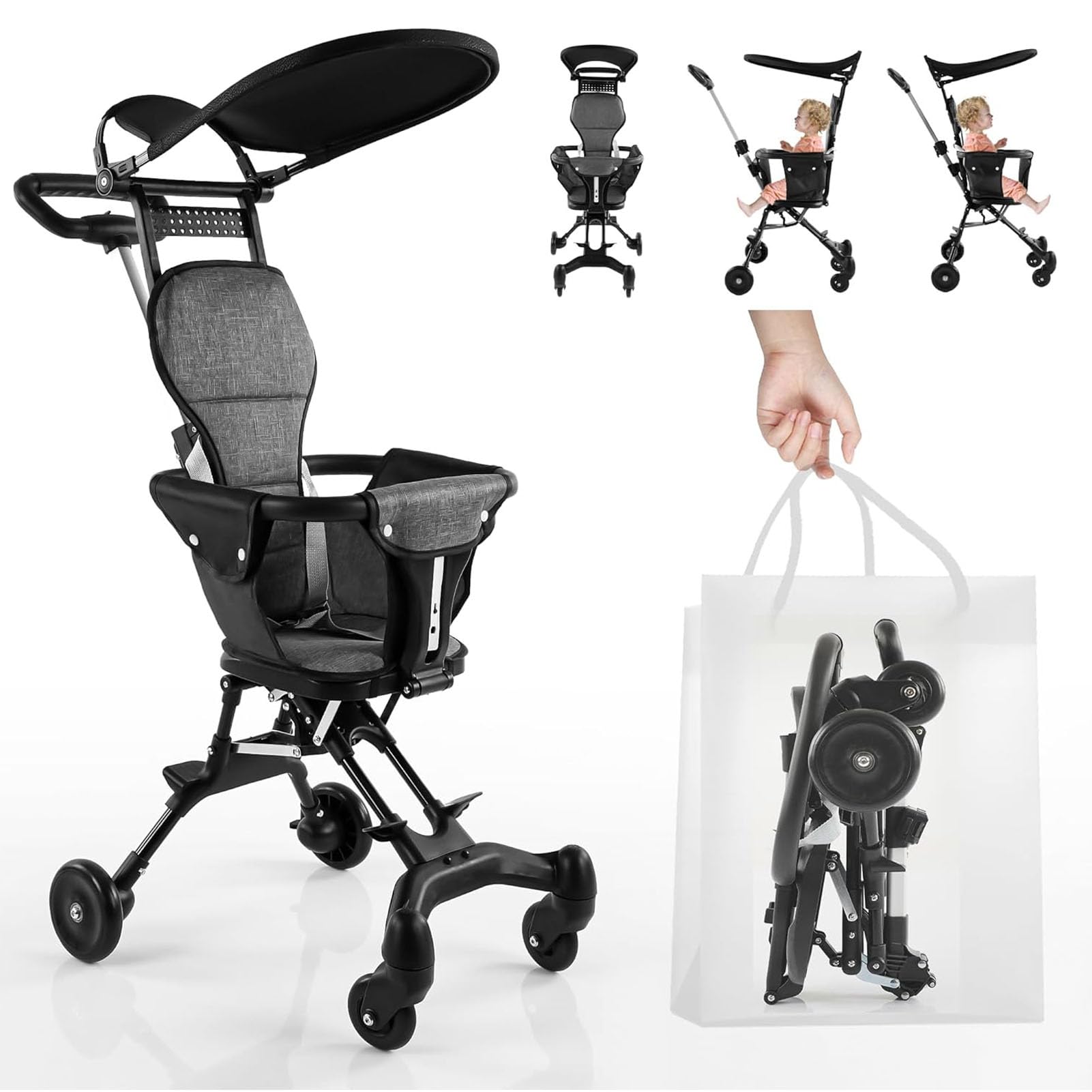 SwiftNest Lite – Foldable Baby Travel Stroller - Image 2