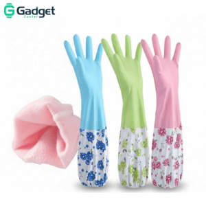 Long waterproof dishwashing gloves with soft lining