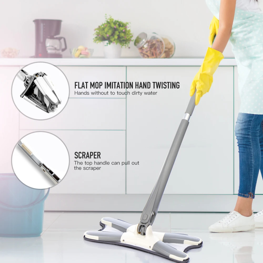 AquaSpin Pro Self-Wringing Flat Floor Mop - Image 4