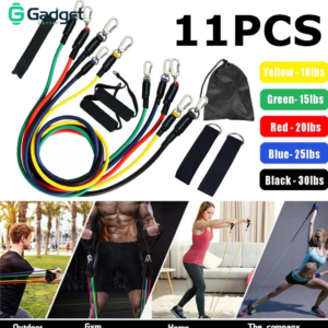 resistance bands set 11pcs home gym workout bands adjustable resistance tubes fitness bands with handles