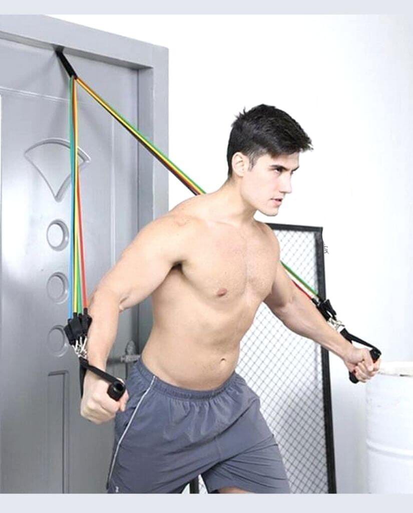 resistance bands set 11pcs adjustable resistance tubes fitness bands with handles