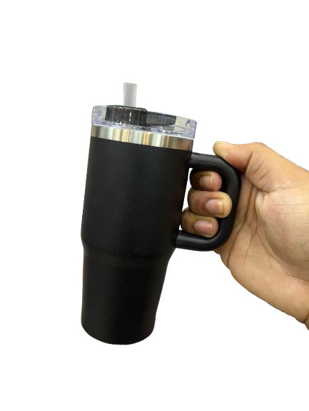 insulated tumbler with handle BLACK