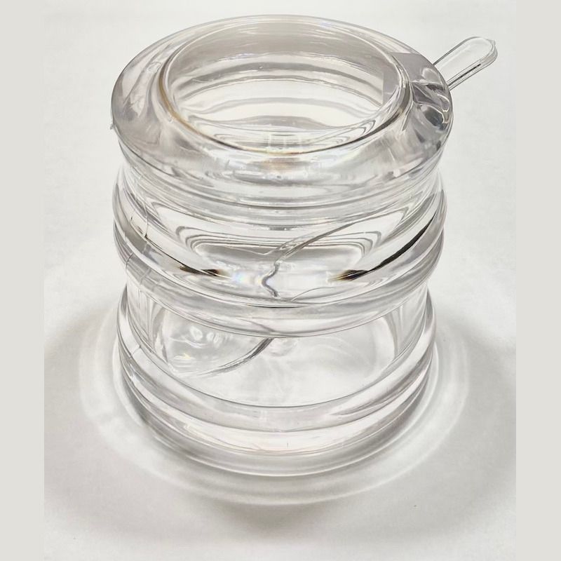 2 Pcs Sets Acrylic Condiment Jar with Lid Spoon Dispenser 6 oz Clear JW - Image 6