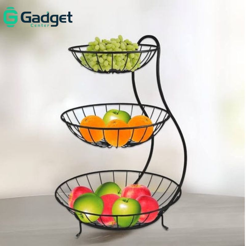 Organizers hight quality solid metal are commonly sold as 3-tier fruit and vegetable baskets for kitchen countertops