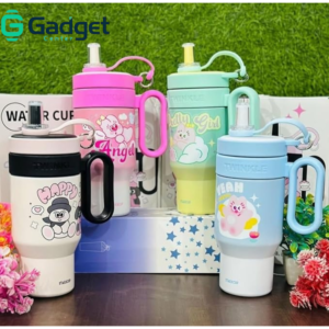 cartoon water tumbler with straw kids water bottle with handle cute cartoon drinking cup large capacity kids tumbler