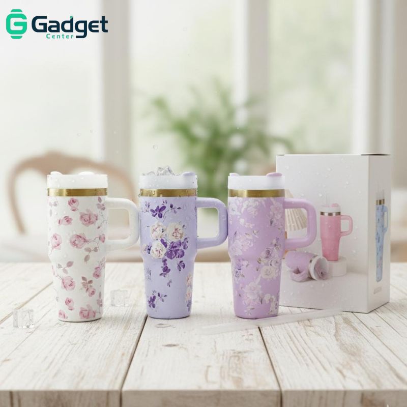 Elegant Floral Mini Tumbler – 480ml