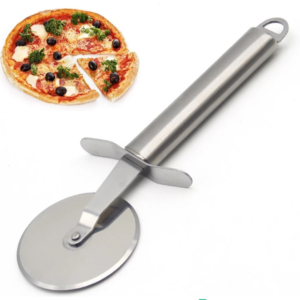 Stainless Steel Pizza Cutter Wheel – Sharp Blade Kitchen Pizza Slicer with Comfortable Handle