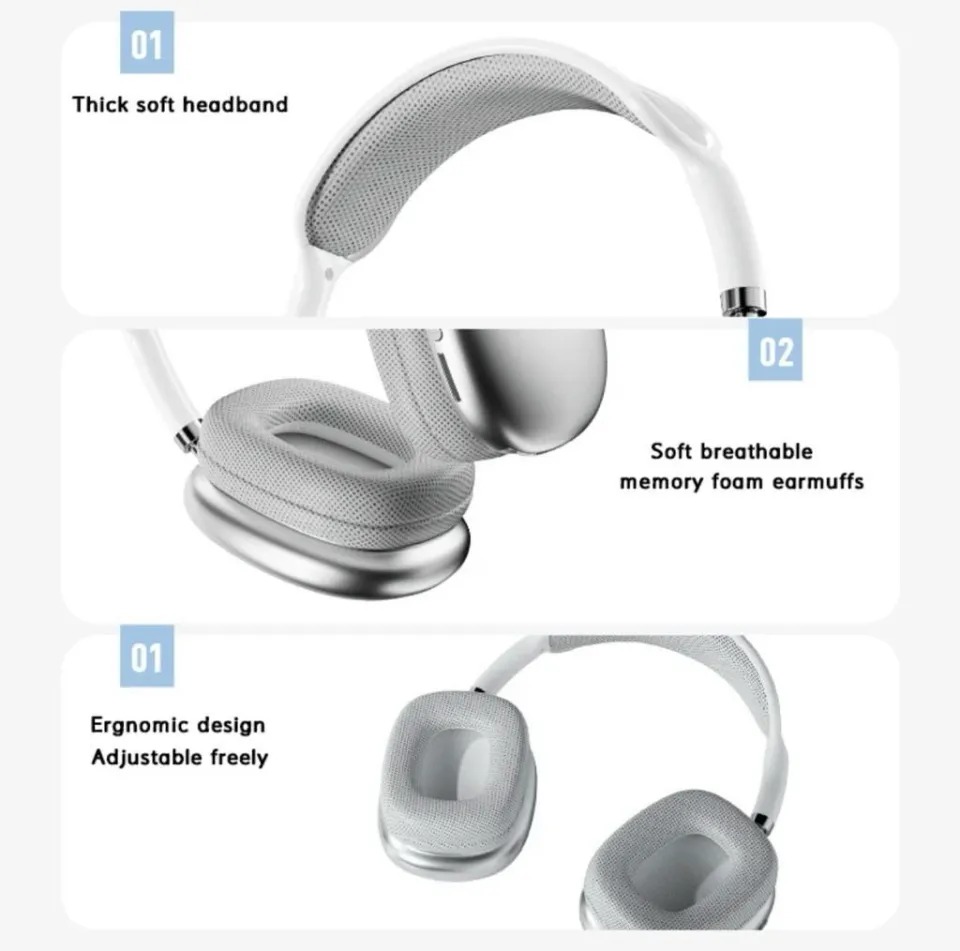 P9 Wireless Bluetooth Headphones – Noise Cancelling Stereo Earphones ( Master copy ) - Image 3