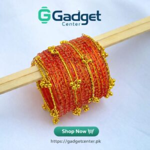 Peach Raindrop Original Kashmiri Glass Bangles