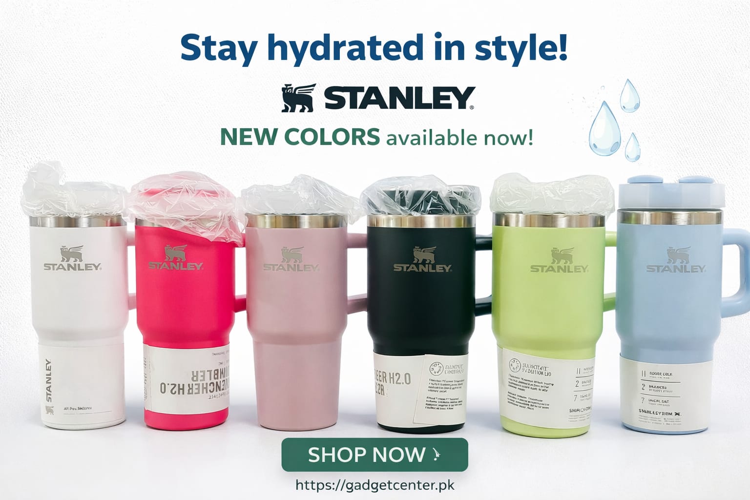 Stanley Quencher H2.0 FlowState Tumbler 420ml – Insulated Travel Cup with Handle & Straw | Multiple Colors