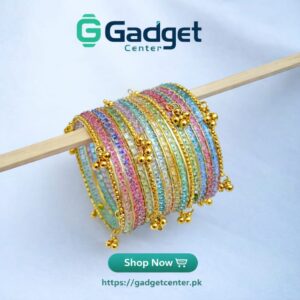 Light Multi Raindrop Original Kashmiri Glass Bangles