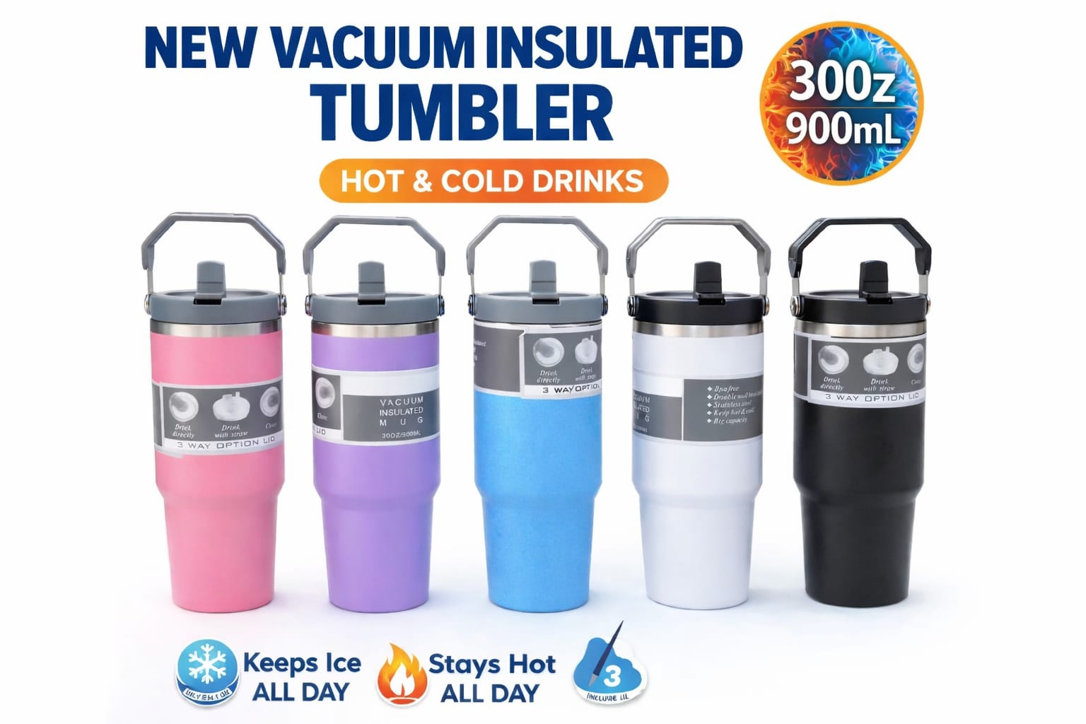 ThermoMax 30oz Vacuum Tumbler